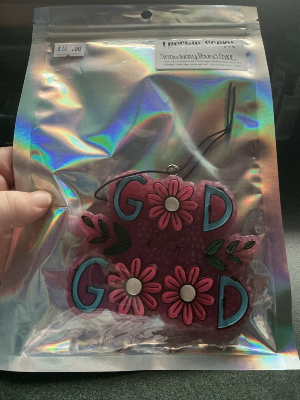 God is Good Car Freshie—Strawberry Pound Cake